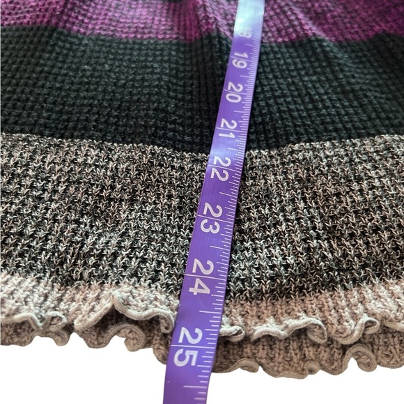 WE THE FREE People Striped Waffle Knit Scoop neck long sleeve peplum top - Picture 6 of 10